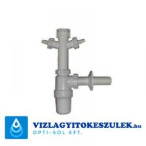   Csatorna csatlakozó egység vízlágyítóhoz -2 db visszacsapó membránnal, 3 csatlakozási lehetőséggel
