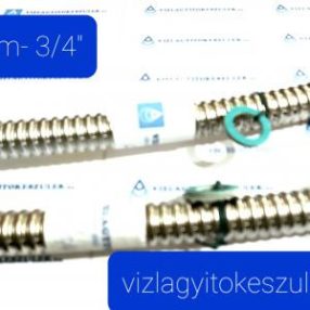   ROZSDAMENTES bekötőcső vízlágyítóhoz 3/4", 75 cm/db, 2 db/szett, 4 db hollanderrel, 4 db tömítéssel
