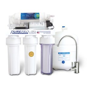   PurePro EC105P RO víztisztító nyomásfokozóval, modern dizájn csappal (FC101). Szűrők: F-SZETT, membrán: TLC50